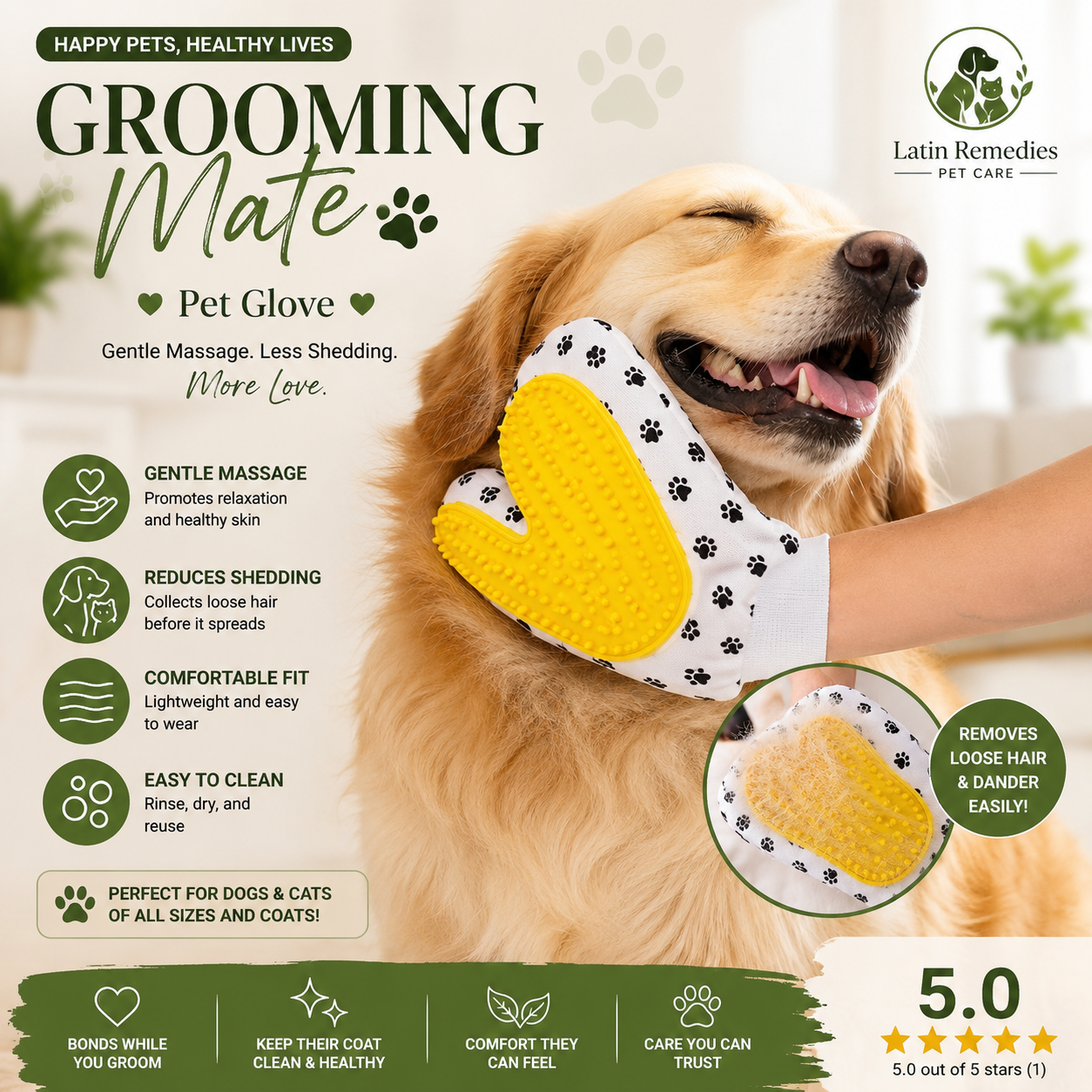 Grooming Mate Pet Glove