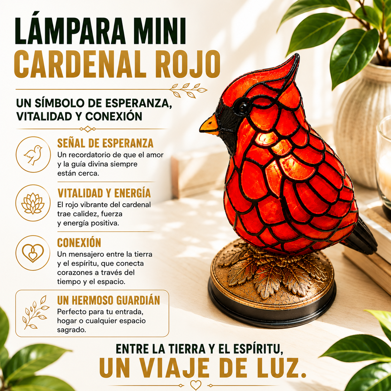 Red Cardinal Mini Lamp