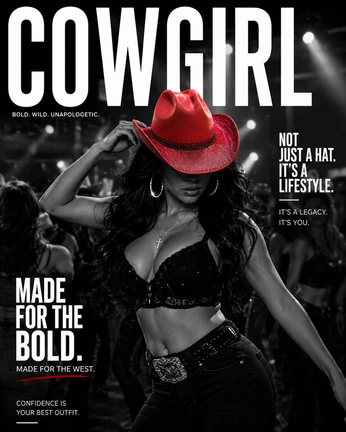 RED RHINESTONE COWBOY HAT