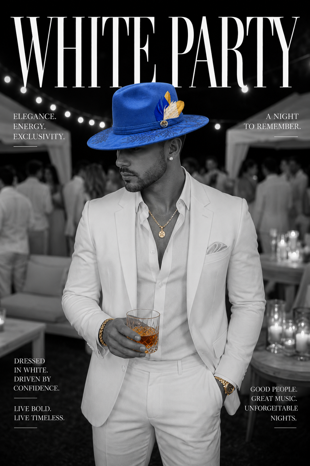 Blue Velvet Fedora Hat