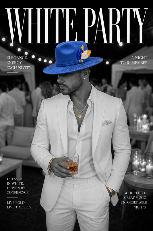 Blue Velvet Fedora Hat